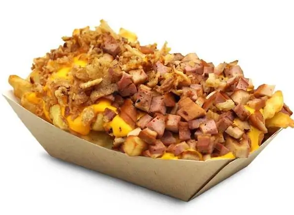 Frites Cheddar Bacon Oignon frits